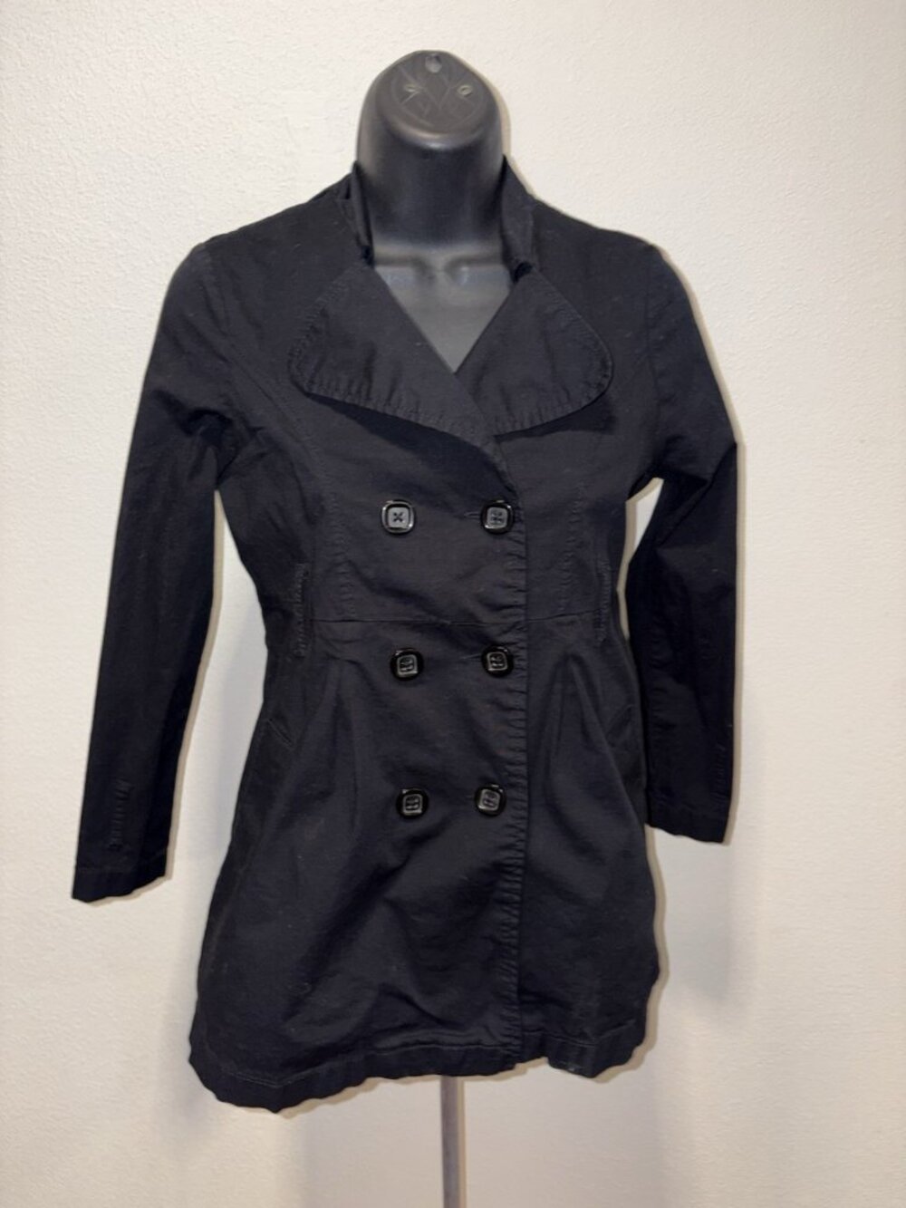 Candies Girl Double Breasted Jacket Coat Jr Miss Large Black